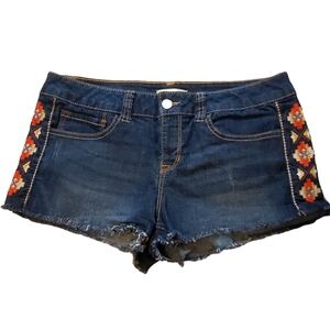 Denim Society Western Embroidered Shorts sz 11 EUC